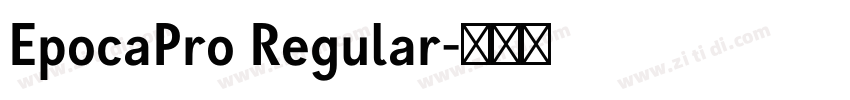 EpocaPro Regular字体转换